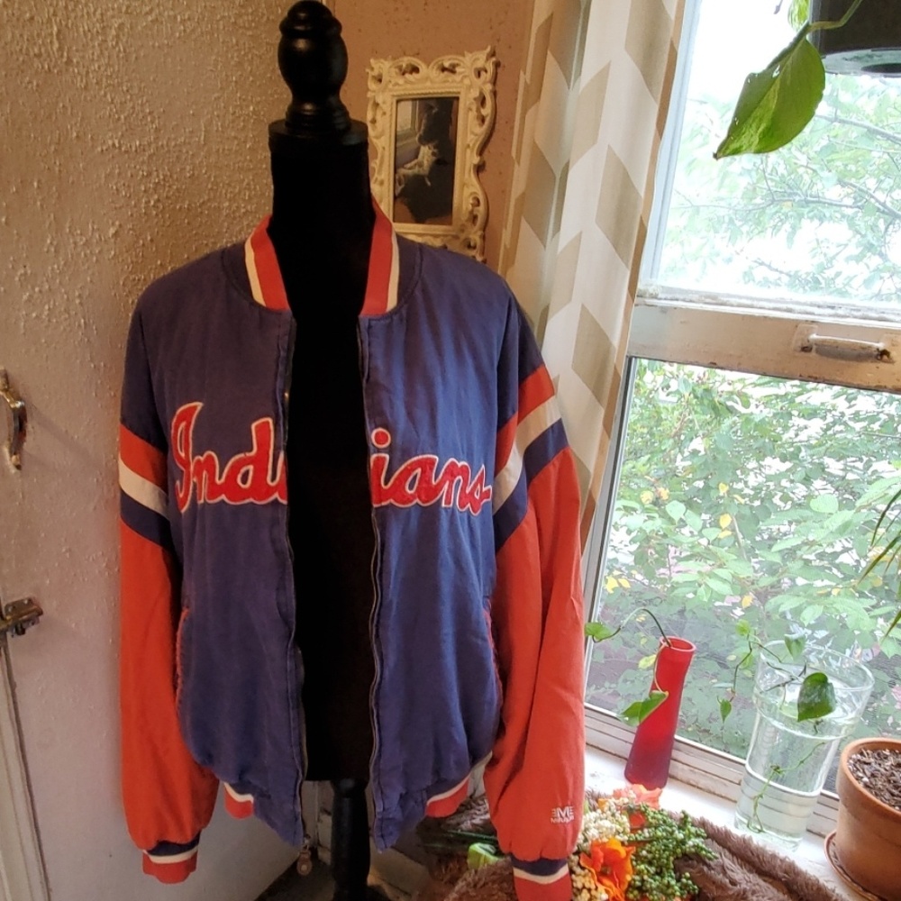 Vintage Cleveland Indians bomber jacket